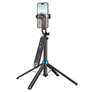 Подставка для прямых трансляций hoco k22 handy из алюминиевого сплава с защитой от дрожания, черная. Thumbnail 2