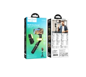 Hoco dyy06 stabilizator de cameră cu o singură axă, stick selfie, negru Thumbnail 2