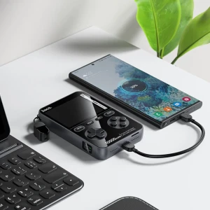 Внешний аккумулятор hoco q47 shine pd20w с игровой приставкой (10000 мач), металлический серый.