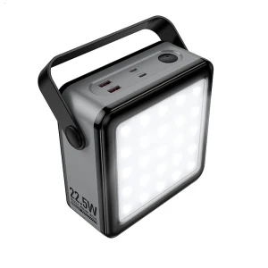 Внешний аккумулятор hoco j161 power 22.5w+pd20w с подсветкой (80000 мач), чёрный и серый.