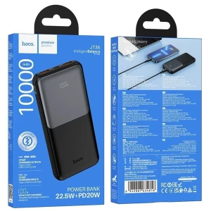 Внешний аккумулятор hoco j136 sirui 22.5w+pd20w (10000 мач), полностью совместимый с power bank, черный. Thumbnail 3