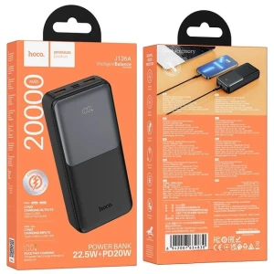 Внешний аккумулятор hoco j136a sirui 22.5w+pd20w (20000 мач), черный. Thumbnail 4