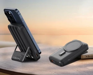 Încărcare wireless magnetică xo pr288 15w + încărcare rapidă pd20w, baterie mobilă cu cabluri thtee + suport 10000mah, negru