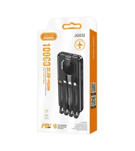 Acumulator extern mobil jokade jg032 seria keman 22.5w+pd20w complet compatibil cu fir (10000mah) negru Thumbnail 2