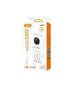 Acumulator extern mobil jokade jg033 seria zhake, complet compatibil, cu fir, 22.5w+pd20w (20000mah), alb