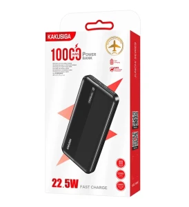 Baterie externă kakusiga ksc-1098 junchi series 22.5w+pd20w, complet compatibilă, 10000mah, neagră Thumbnail 2