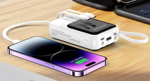 Baterie externă cu patru fire pentru iluminat jokade jg038 shengyuan series (10000mah), albă