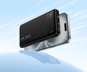 Павербанк hoco j159 essence 22.5w+pd20w (10000 мач), полностью совместимый с power bank, черный.