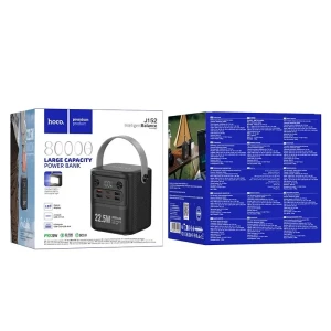 Внешний аккумулятор hoco j152 tough 22.5w+pd20w+light (80000mah), черный Thumbnail 2