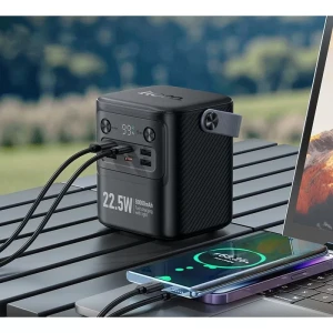 Внешний аккумулятор hoco j152 tough 22.5w+pd20w+light (80000mah), черный