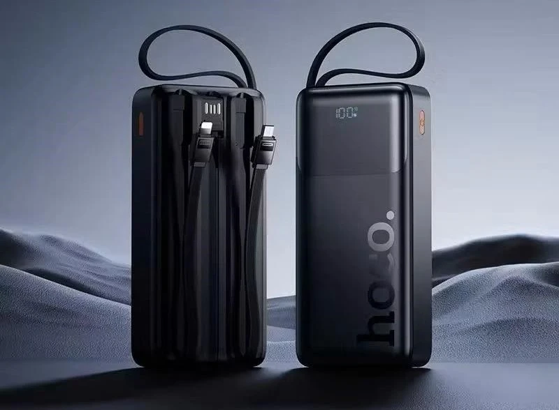 Acumulator extern hoco j156a founder 22.5w+pd20w complet compatibil cu patru cabluri (20000mah) negru 2