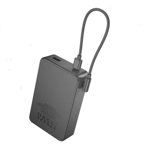 Павербанк hoco j170 starlight 22.5w+pd20w, полностью совместимый с кабельным подключением (10000 мач), металлический серый.