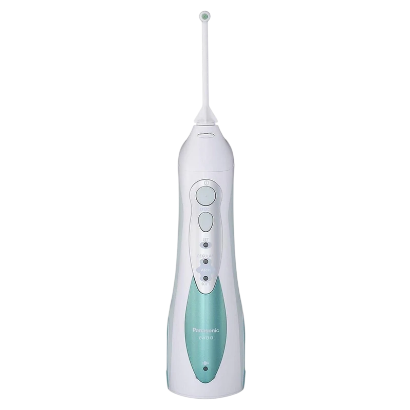 Ирригатор для полости рта panasonic ew1313g321, белый | зеленый 2