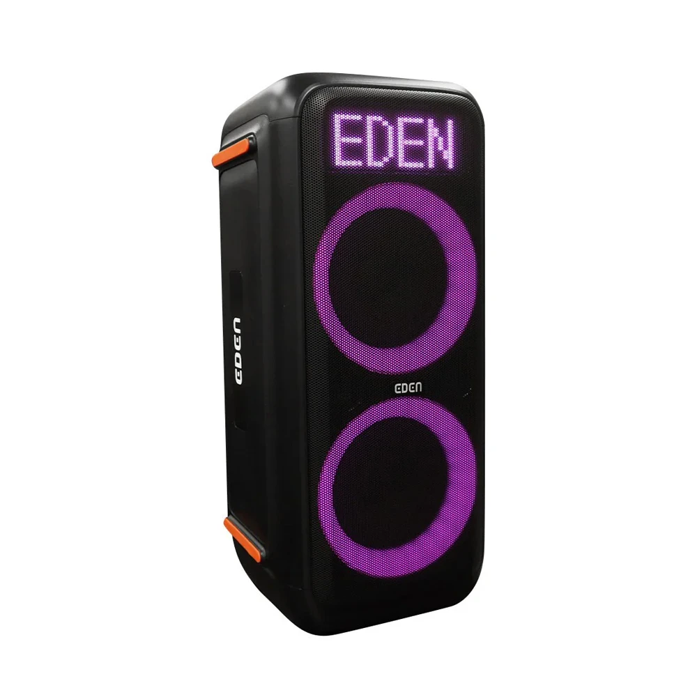 Портативная колонка eden party speaker ed-851 120w с 2 микрофонами 2.4ghz, водонепроницаемая (ipx4), черная 2