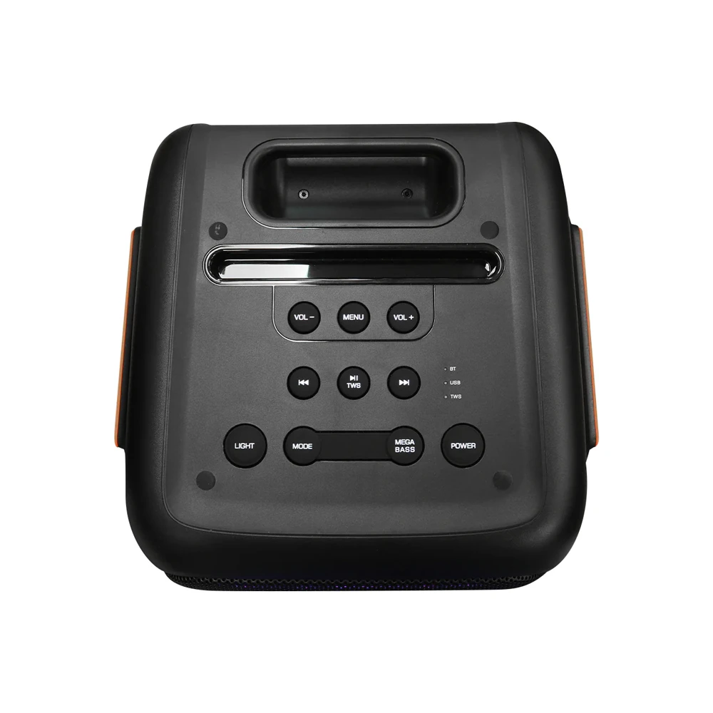 Портативная колонка eden party speaker ed-851 120w с 2 микрофонами 2.4ghz, водонепроницаемая (ipx4), черная 3
