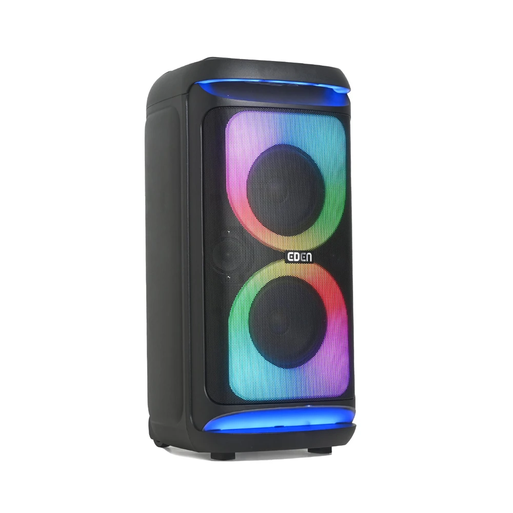 Колонка eden party speaker ed-633 70w с 2 uhf, mega bass, h=82см, черная 2