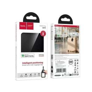 Etichetă inteligentă anti-pierdere pentru bagaje hoco e91h tiger (model cu încărcare wireless) neagră Thumbnail 2