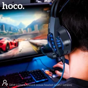 Set căști cu tastatură și mouse hoco di54 luster (versiunea ru) negre Thumbnail 2