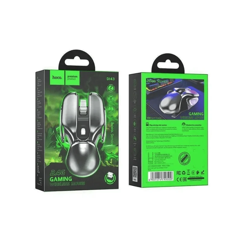 Игровая bluetooth-мышь hoco di43 main, черная 3