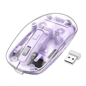 Hoco gm29 mouse wireless silențios cu mod dual misterios, romantic violet