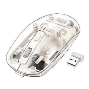 Hoco gm29 mouse wireless silențios cu mod dual misterios, alb spațiu