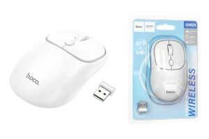 Mouse wireless hoco gm25 royal, cu funcție duală pentru afaceri, alb