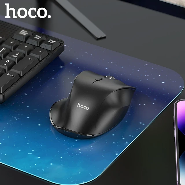 Беспроводная шестикнопочная двухрежимная бизнес-мышь hoco gm24 mystic, черная. 4