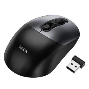 Mouse wireless pentru afaceri hoco gm28 2.4g, gri metalic, negru