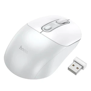 Mouse wireless pentru afaceri hoco gm28 2.4g, alb, gri