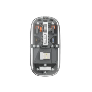 Беспроводная мышь wiwu crystal wm105 с поддержкой bluetooth 2.4g, серая.