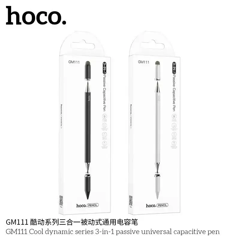 Hoco gm111 cool dynamic series 3-в-1 пассивный универсальный емкостной стилус, черный 6