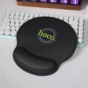 Коврик для мыши hoco gm30 polar fox с подставкой для запястья, черный.