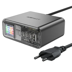 Настольный зарядный адаптер acefast z4 pd218w gan (3*usb-c+usb-a), цвет «космический серый» (ес) Thumbnail 3
