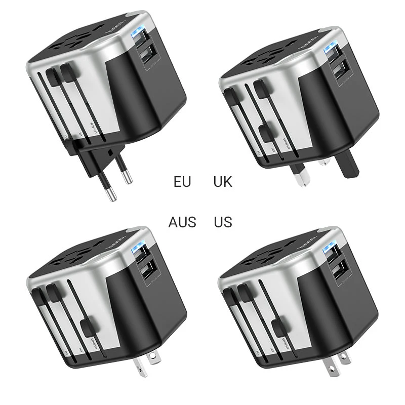 Încărcător universal de conversie hoco ac5 level cu porturi duble, negru 3