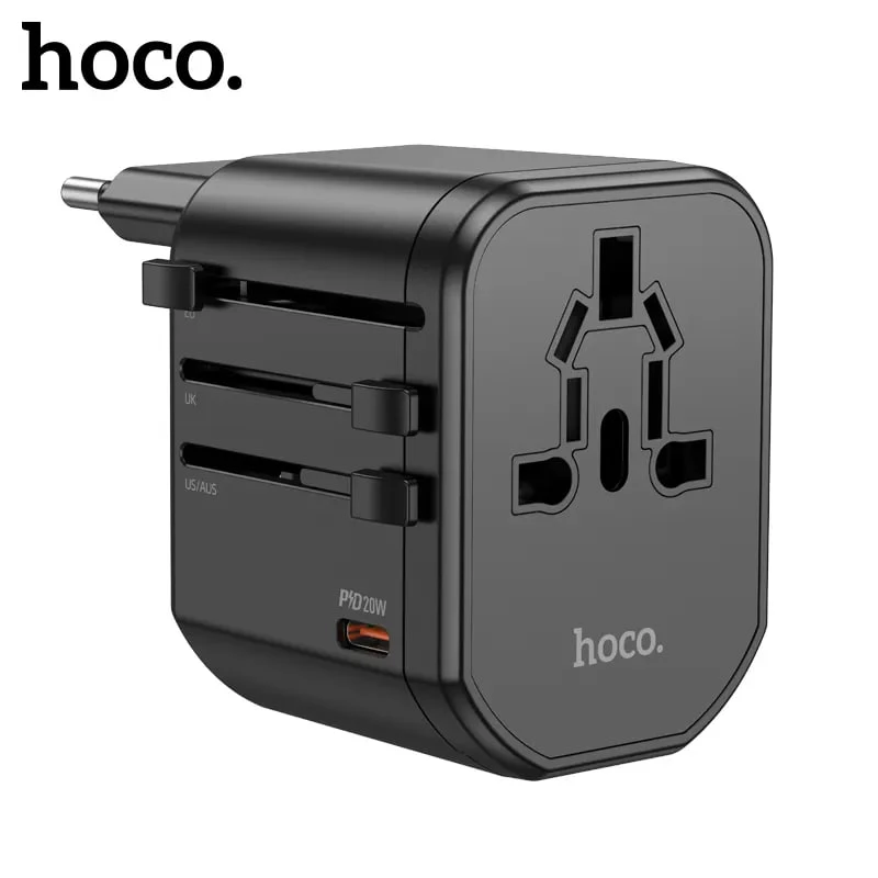 Încărcător universal hoco ac15 walker cu trei porturi pd20w (1c2a) negru 2