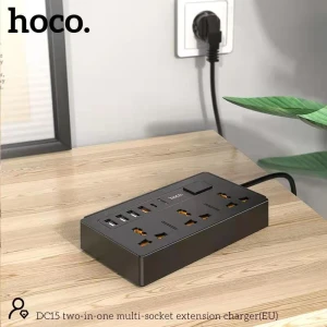 Încărcător prelungitor multi-priză hoco dc15, două în unu Thumbnail 3