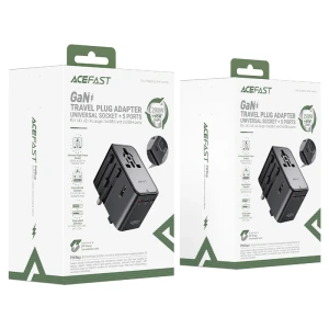 Adaptor de încărcare multifuncțional acefast z8 pd45w gan (3*usb-c+2*usb-a) negru Thumbnail 2