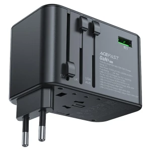 Adaptor de încărcare multifuncțional acefast z1 pd75w gan (3*usb-c+2*usb-a) negru gri Thumbnail 2