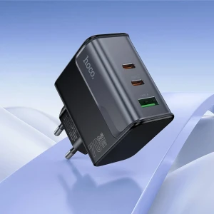 Încărcător hoco cs75a star speed ​​pd70w (2c1a) (ue) negru închis