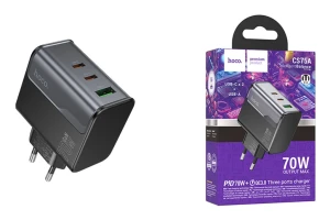 Încărcător hoco cs75a star speed ​​pd70w (2c1a) (ue) negru închis Thumbnail 3