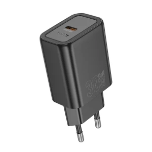 Однопортовое зарядное устройство hoco n62 gentle pd30w (ес), черное