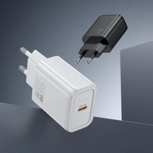 Однопортовое зарядное устройство hoco n60 gentle pd20w (ес), белое
