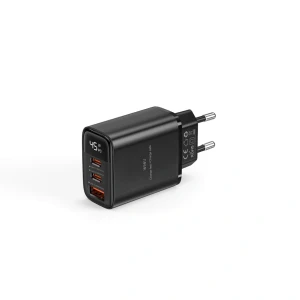 Încărcător rapid wiwu firefly gan 45w 2c+1a cu afișaj digital wi-g011 negru ue