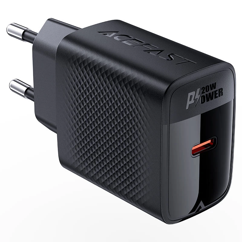 Однопортовое зарядное устройство acefast a82 pd20w gan с разъемом usb-c, черное. 2