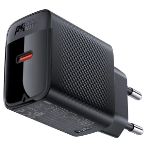 Однопортовое зарядное устройство acefast a82 pd20w gan с разъемом usb-c, черное. Thumbnail 5
