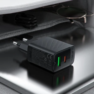Încărcător acefast a78 pd20w gan (usb-a+usb-c), negru