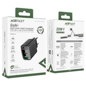 Încărcător acefast a78 pd20w gan (usb-a+usb-c), negru Thumbnail 6