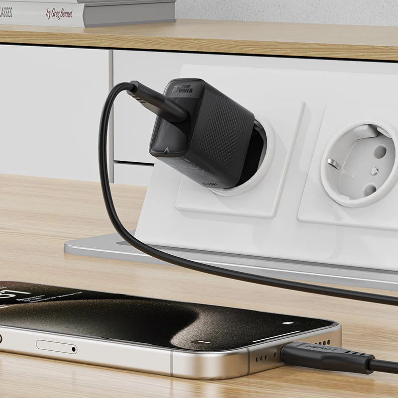 Încărcător acefast a104 pd25w gan cu un singur usb-c, negru 2