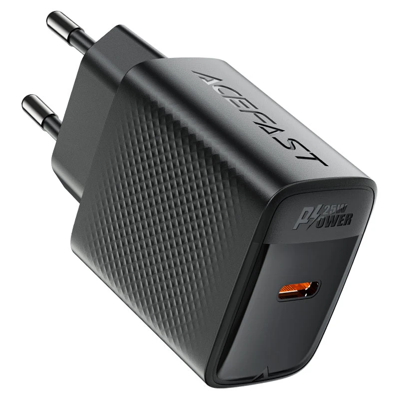 Încărcător acefast a104 pd25w gan cu un singur usb-c, negru 5
