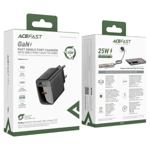 Încărcător acefast a104 pd25w gan cu un singur usb-c, negru Thumbnail 7